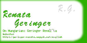 renata geringer business card